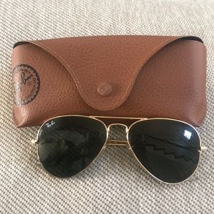 Gold Rim, Dark Green Lens 55mm Aviators